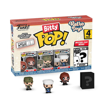 Funko Bitty POP Retro Toys - GI Joe, 4-Pack and A Surprise Mystery Mini Figure - 0.9 Inch (2.2 Cm) - Transformers Classic Collectable - Stackable