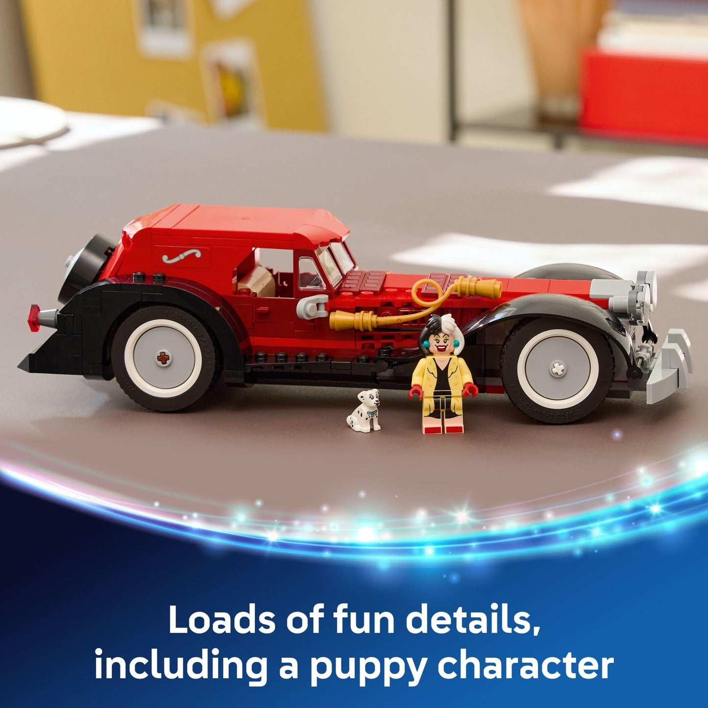 LEGO Disney Cruella De Vil’s Car Building Toy - 101 Dalmations Pretend Play Vehicle Building Set for Girls & Boys, Ages 9+ - Gift Idea for Birthdays