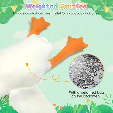 CottonStar Goose Stuffed Animal 20 Inch Plush Toy, 1.4 lbs Cute Duck Stuffed Animal, Plush Soft Plushies Pillow Doll Toys, Gift for Anxiety Kids