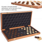 VAMSLOVE 15inch Checkers Folding Wooden Game Set, 100 Square Checkerboard International Checkers Draughts Board 10x10 for Kids with Pieces Storage