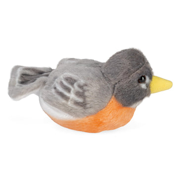 Wild Republic Audubon, American Robin Plush Authentic Sound, Stuffed Animal, Bird Toys for Kids, American Robin