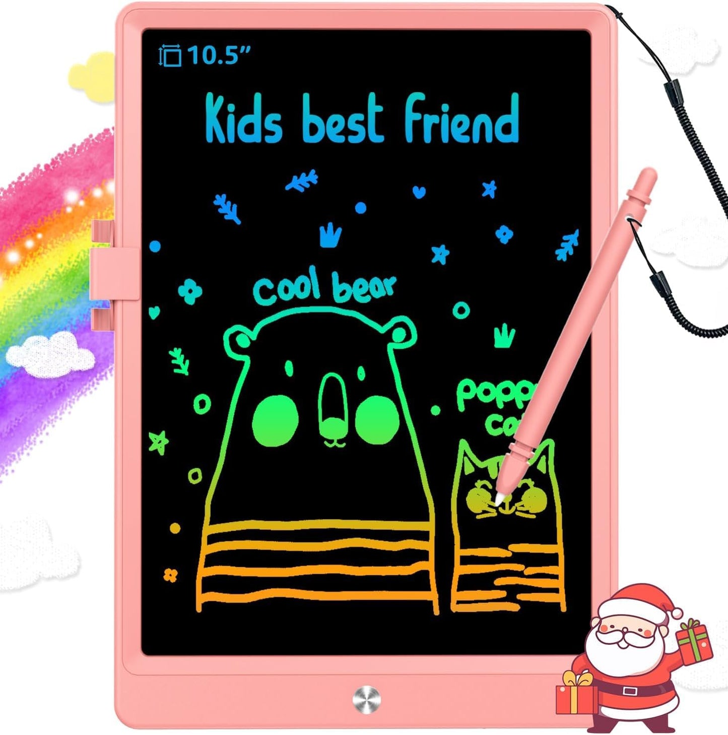 BUKEBU LCD Writing Tablet Doodle Board,10.5 inch Colorful Drawing Pad,Electronic Drawing Tablet, Drawing Pads,Travel Gifts for Kids Ages 3 4 5 6 7 8