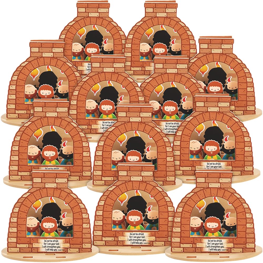 Fun Express 3D Fiery Furnace CK - Craft Kits - VBS Vacation Bible School Supplies/Decor - 12 Pieces