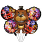 GeRRiT 5pc Birthday Party Foil Balloons For Five Nights at Freddy's Party Decorate Supplies For Five Nights at Freddy's