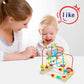 QZMTOY Bead Maze Toy for Toddlers Wooden Bead Toys Colorful Roller Coaster Preschool Educational Toys for Kids Classic Birthdday Gift for Toddlers
