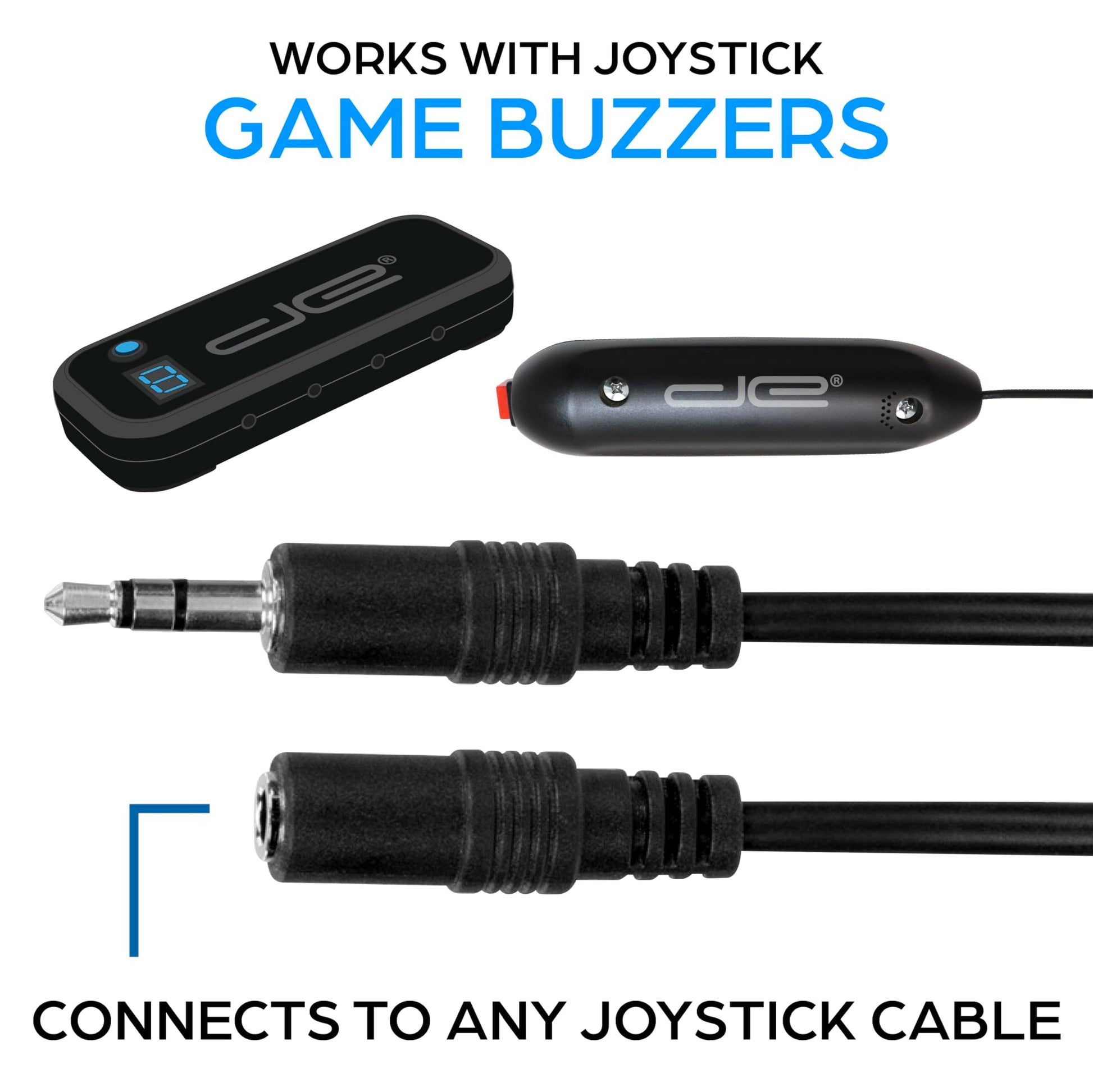 Teacher's Choice 15 Ft Extension Cables for Handheld Game Buzzer System (8 Pack)