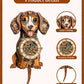 3D Wooden Puzzles for Adults, Dachshund Clock with Pendulum Model Kit, 3D Puzzles for Adults Room Home Decor DIY Wall Clock Kit, Holiday Birthday
