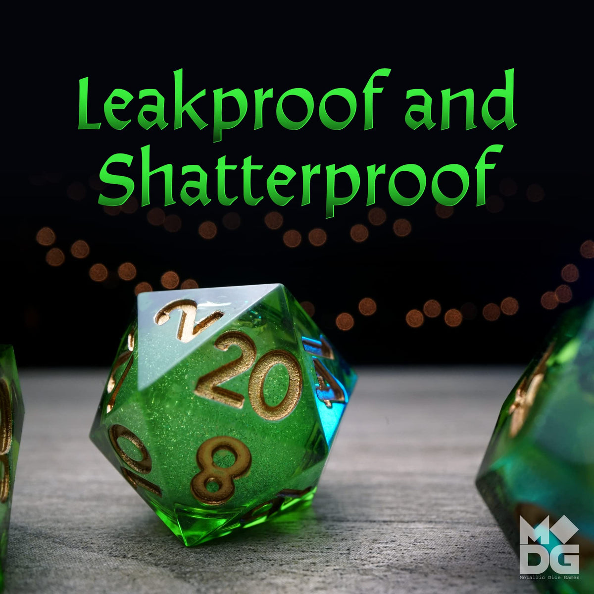 Metallic Dice Games LIC951 Liquid Core Aegis of Hope Elixir Dice, Set of 7