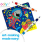Ooly Colortopia Color by Number Paint Marker Kit - 2 Illustrated Boards, 6 Double-Ended Water-Based Paint Markers, 2 Removable Display Stands