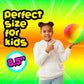 8.5-Inch Rainbow Playground Ball with Hand Pump for Kickball & Dodgeball