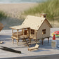 StonKraft Wooden 3D Puzzle Beach House - Home Decor, Construction Toy, Modeling Kit, School Project - Easy to Assemble