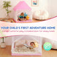 BSHAPPLUS Pink Tent for Kids Indoor, 1 to 3-Year-Old