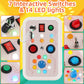 DINOTIME Busy Board, Montessori Educational Toy for 1 2 3 Years Old with LED Light, Travel Toys for 1+ Year Old Toddler Baby