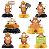 Happy Groundhog Day Honeycomb Centerpieces Cute Cartoon Animals Theme Decor for February 2nd Holidays Festival Groundhog Day Weather Forecast Spring