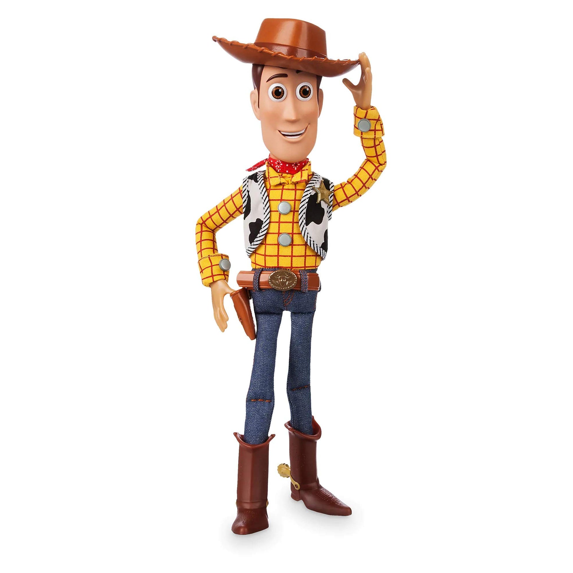 Disney Store Official Sheriff Woody Talking Action Figure from Toy Story, Features Sounds and Phrases from the Movies, Interacts with Other Figures