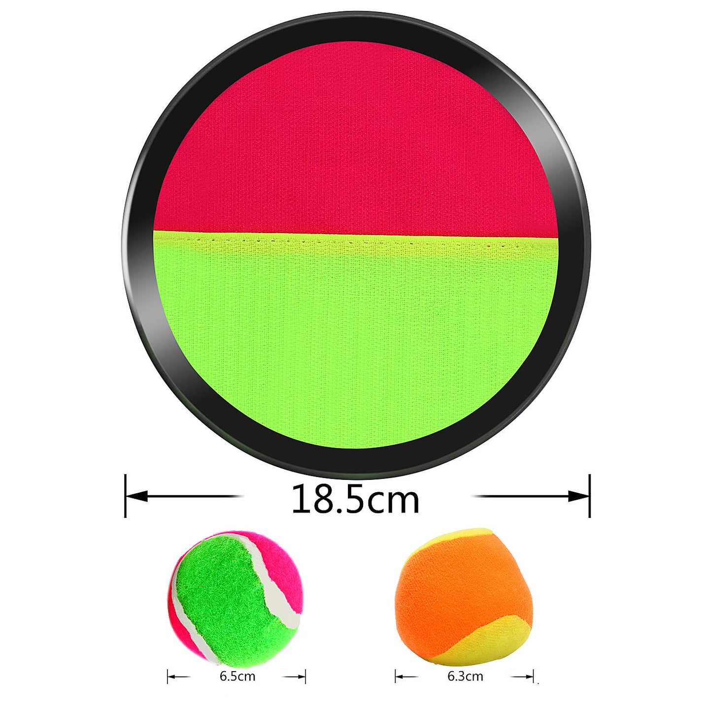 Aneco Paddle Catch Ball and Toss Game Set Disc Toss and Catch Paddle Game with 1 Storage Bag, 4 Paddles and 6 Balls (2 Big Balls and 4 Small Balls)