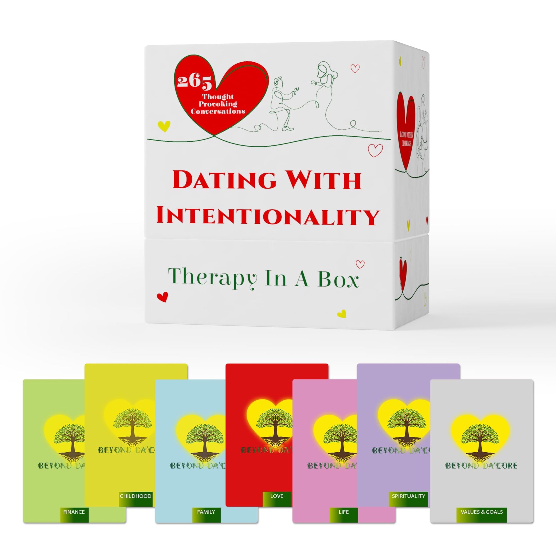 Dating with Intentionality (Dating&Married): 265 Conversation Starters - Therapy in a Box, Couples Card Game for Date Night, Married & Engaged