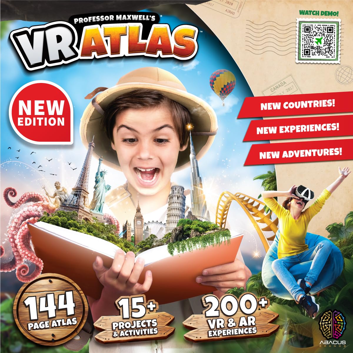 Abacus Brands Professor Maxwell's VR Atlas - Science Kit for Kids 8-12