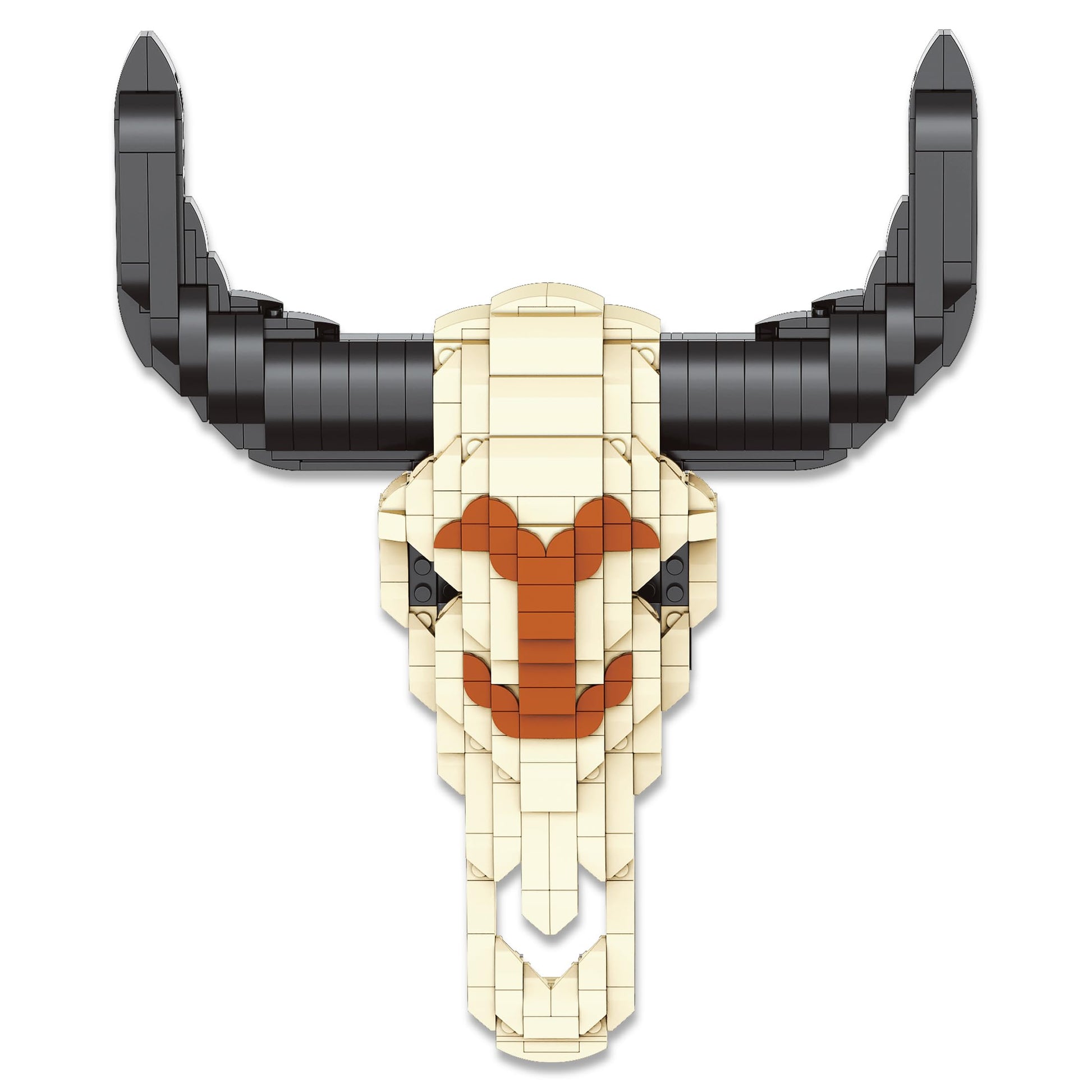 Brickcraft Officially Licensed Yellowstone TV Show Cow Steer Skull with Table & Wall Mount Included 563 Pieces Multicolored Brick Building Set