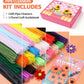 GAGANIU 1200pcs Craft Pipe Cleaners, 24 Colors Chenille Stems with Flowers Manual for Crafts - 12 inch x 6mm Craft Supplies for DIY Projects, Art