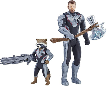 Marvel Avengers: Endgame Thor & Rocket Raccoon 2 Pack Characters from Cinematic Universe Mcu Movies