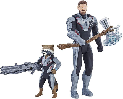 Marvel Avengers: Endgame Thor & Rocket Raccoon 2 Pack Characters from Cinematic Universe Mcu Movies