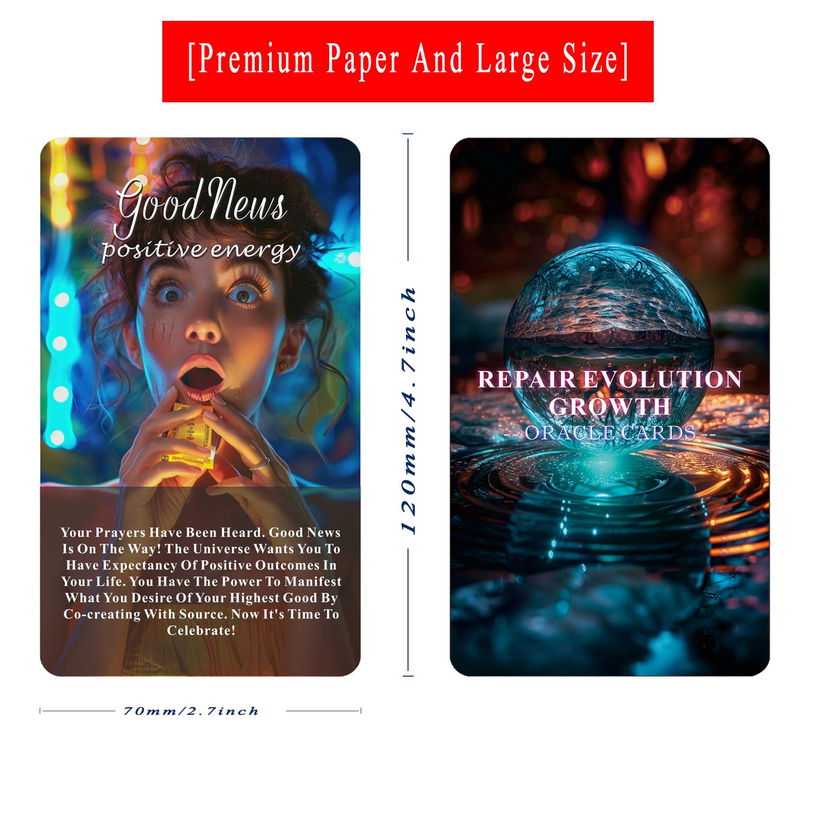 Healing Oracle Cards Deck, Oracle Cards Set, Oracle Cards for Beginners, Self-Healing Tool, That Helps You Discover What Needs to Shift Or Release