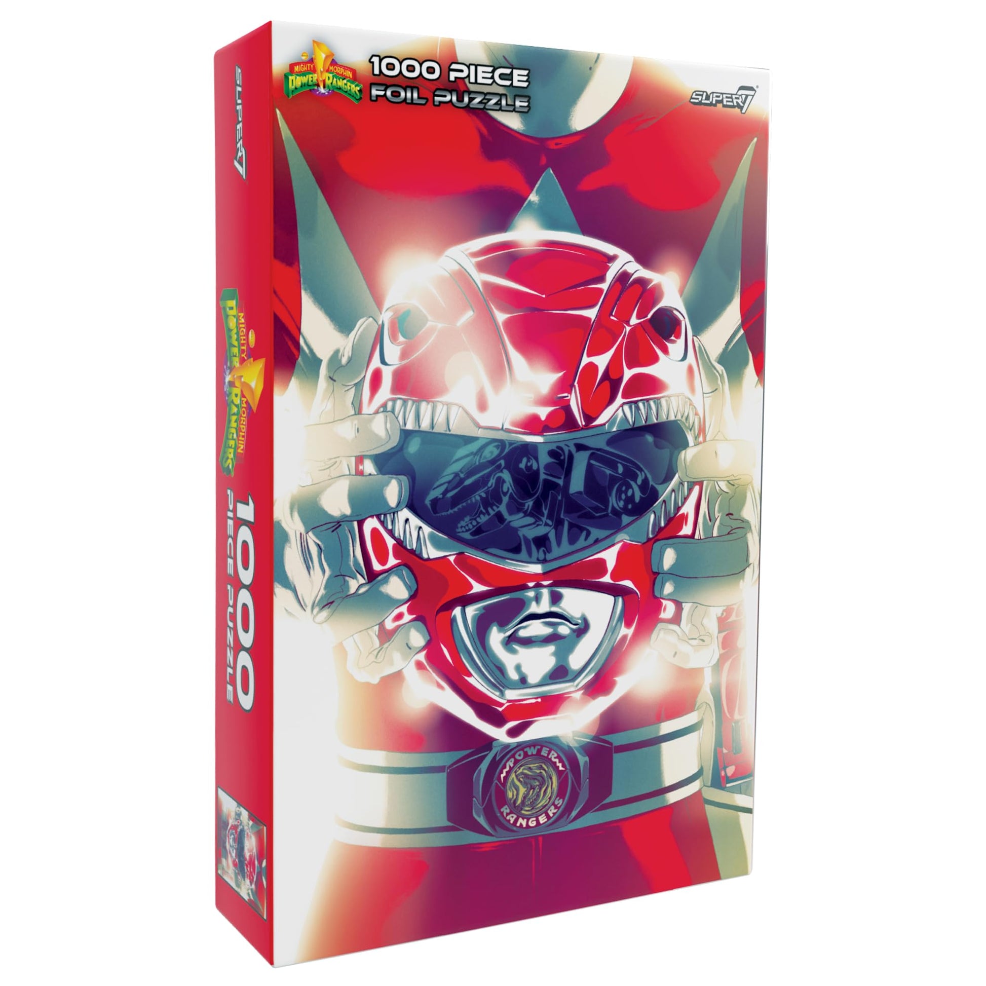 Super7 Mighty Morphin Power Rangers Red Ranger Puzzle - 1,000 Piece Power Rangers Puzzle Classic TV Show Collectibles