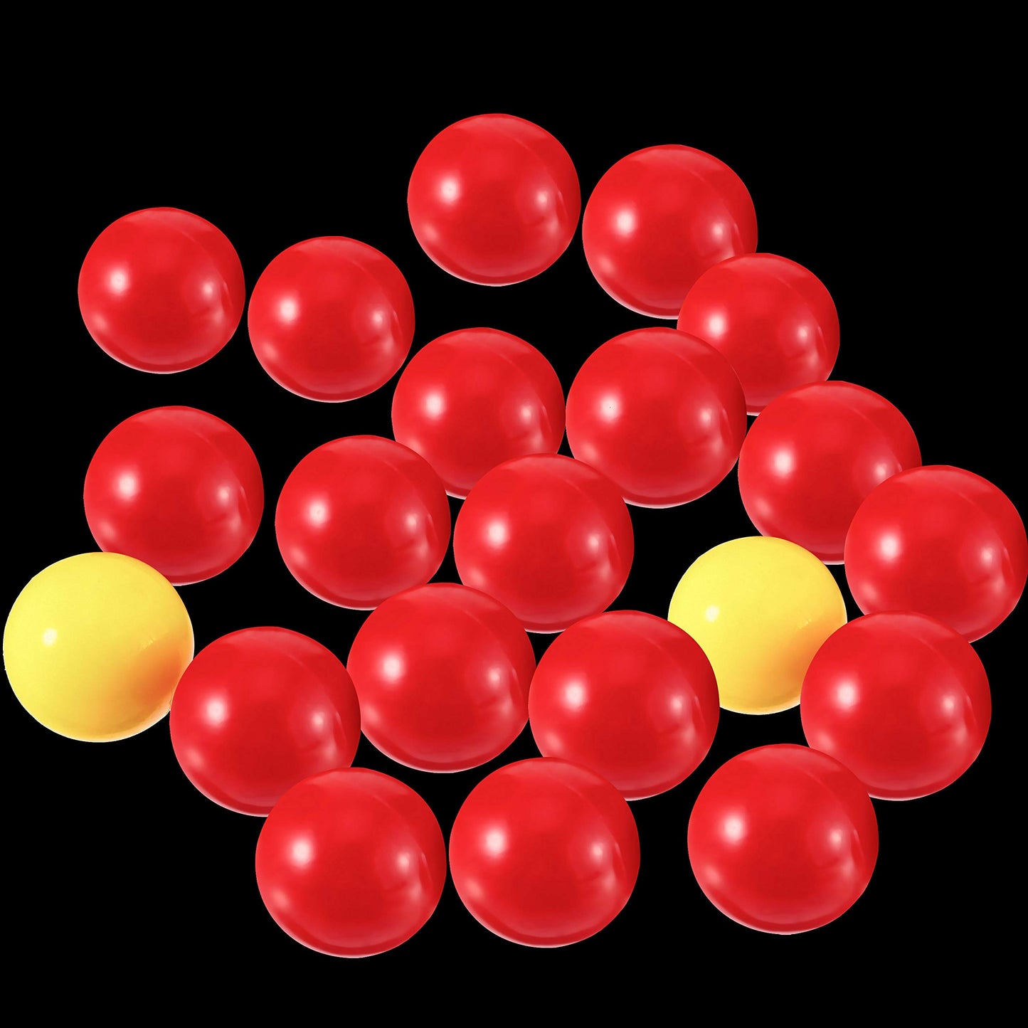 Gejoy 42 Pcs Replacement Ball Compatible with Hungry Hippos 38 Red 4 Yellow