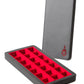 Forged Dice Co. Reliquary Large Divided Dice Case with Dice Tray for Polyhedral Dice Sets - 21 Felt-Lined Chambers - Magnetic Lid Closure - Metal Dice