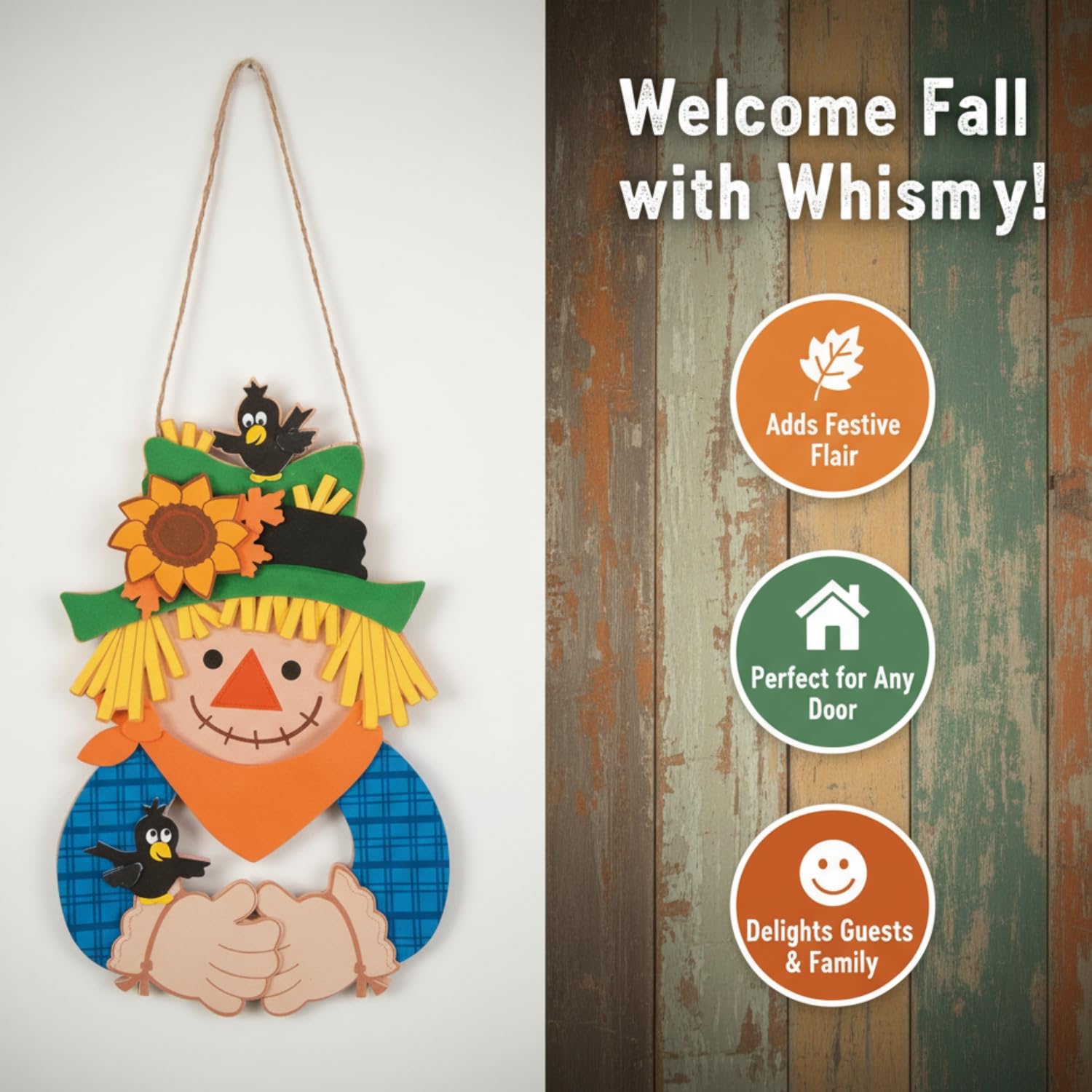 Foam Scarecrow Wreath Craft Kit -12 - Crafts for Kids and Fun Home Activities