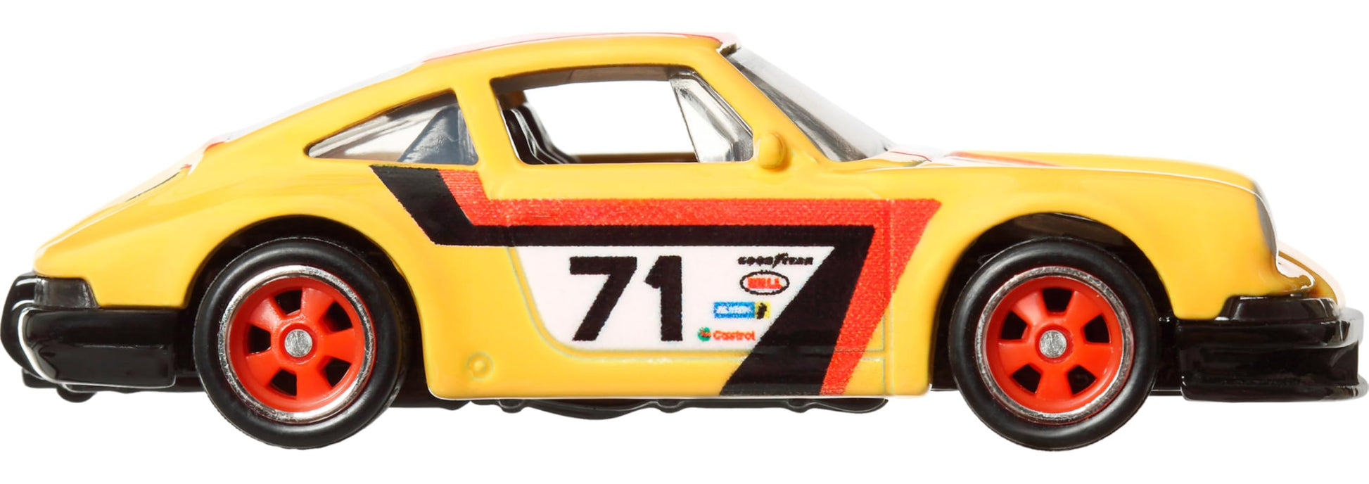 Hot Wheels Premium Car Culture Circuit Legends Toy Vehicle, 1:64 Scale Die-Cast '71 Porsche 911 for Collectors, Real Riders Tires, Metal/Metal Chassis