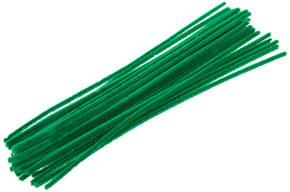 Darice Chenille Stems 6mm 12" 25/Pkg-Emerald Green