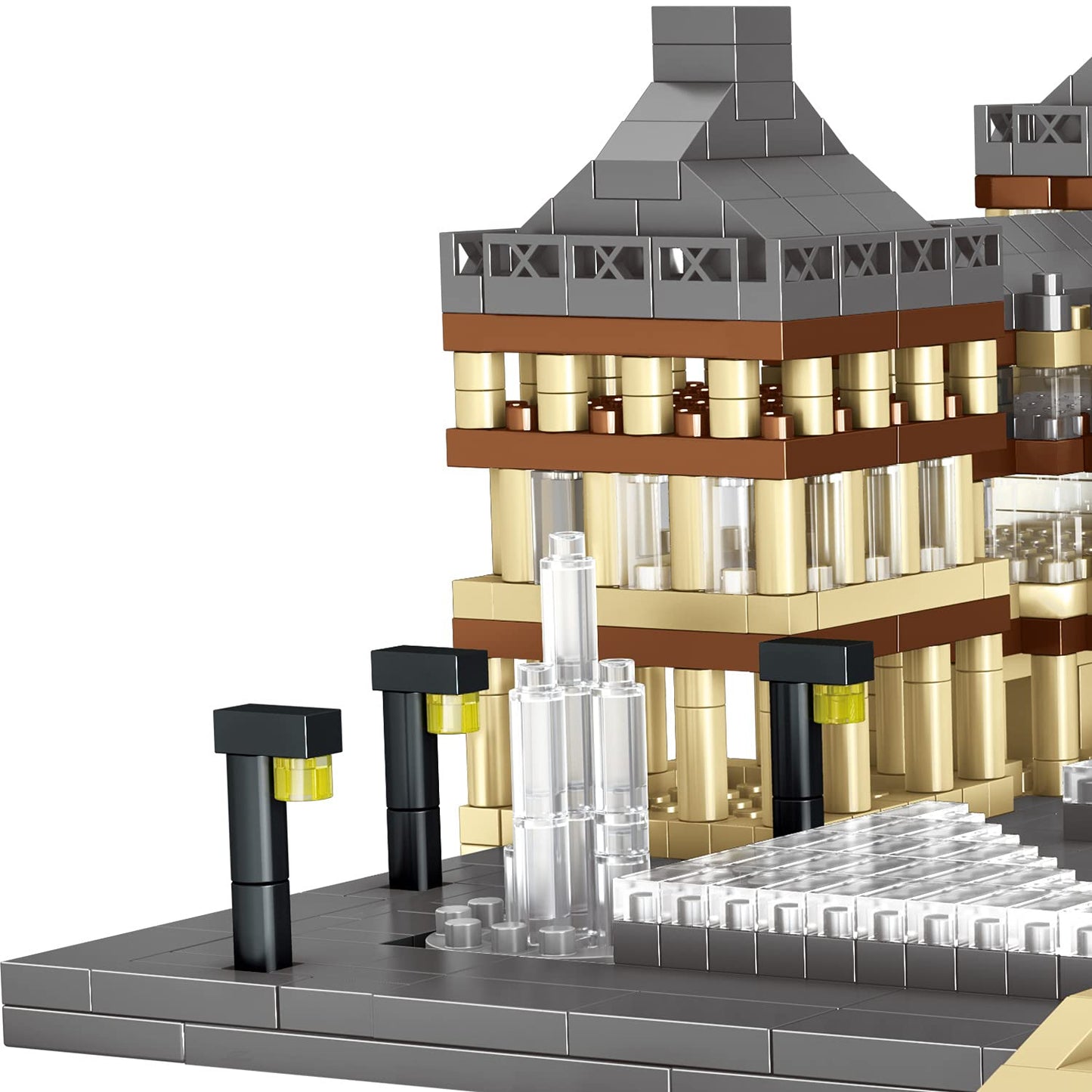 TzFioy Louvre Museum Paris Micro Brick Building Set (3377 Pieces) - Landmark Model Educational Toy Gift for Kids and Adults