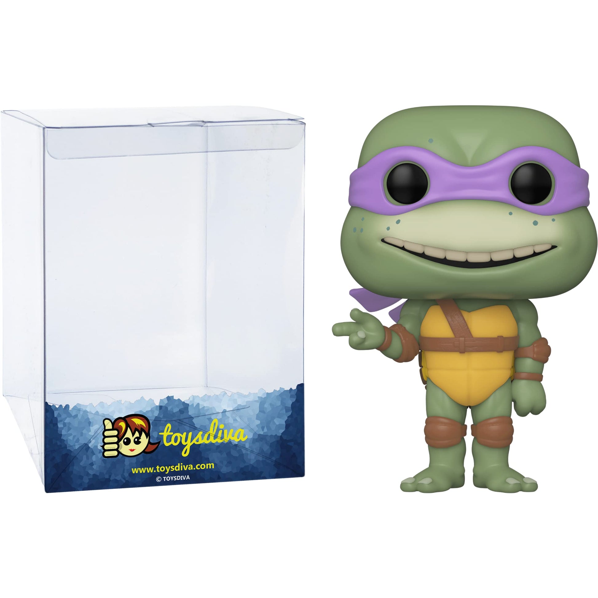 Funko D o n a t e l l o : P o p ! Movies Vinyl Figurine Bundle with 1 Compatible 'ToysDiva' Graphic Protector (1133-56160 - B)