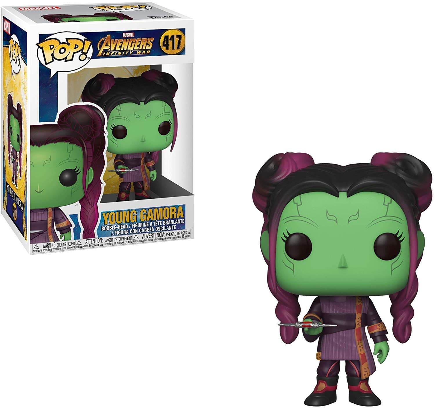 Funko Pop! Marvel: Avengers Infinity War - Young Gamora with Dagger, Standard Toy, Multicolor