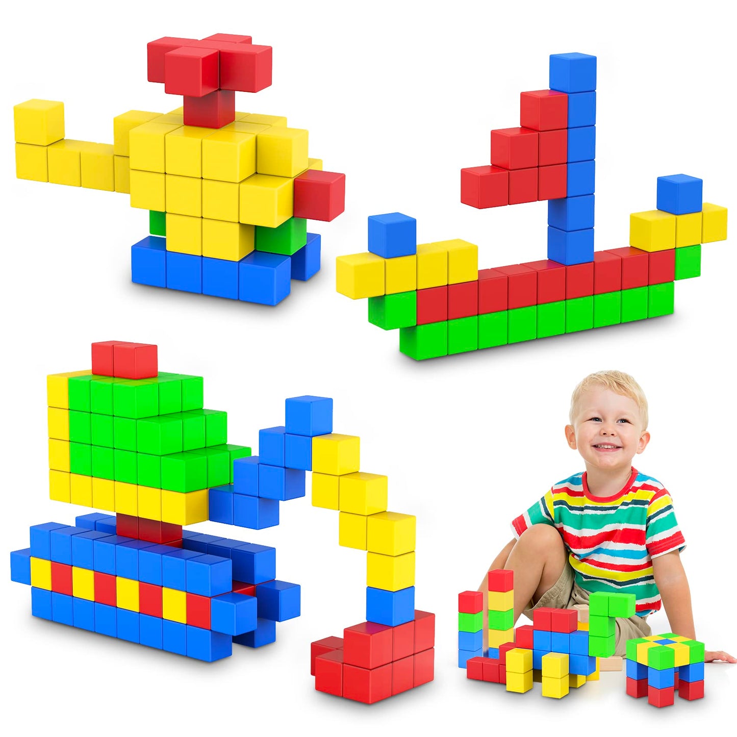 ROMDS Magnetic Blocks 32 Pieces,1 inch Large Magnetic Building Blocks for Ages 3+ Year Old Boys and Girls,3D Magnetic Cubes for Kids,Preschool STEM