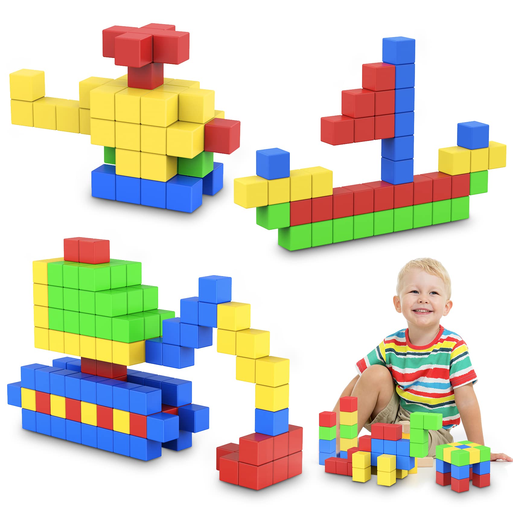 ROMDS Magnetic Blocks 32 Pieces,1 inch Large Magnetic Building Blocks for Ages 3+ Year Old Boys and Girls,3D Magnetic Cubes for Kids,Preschool STEM