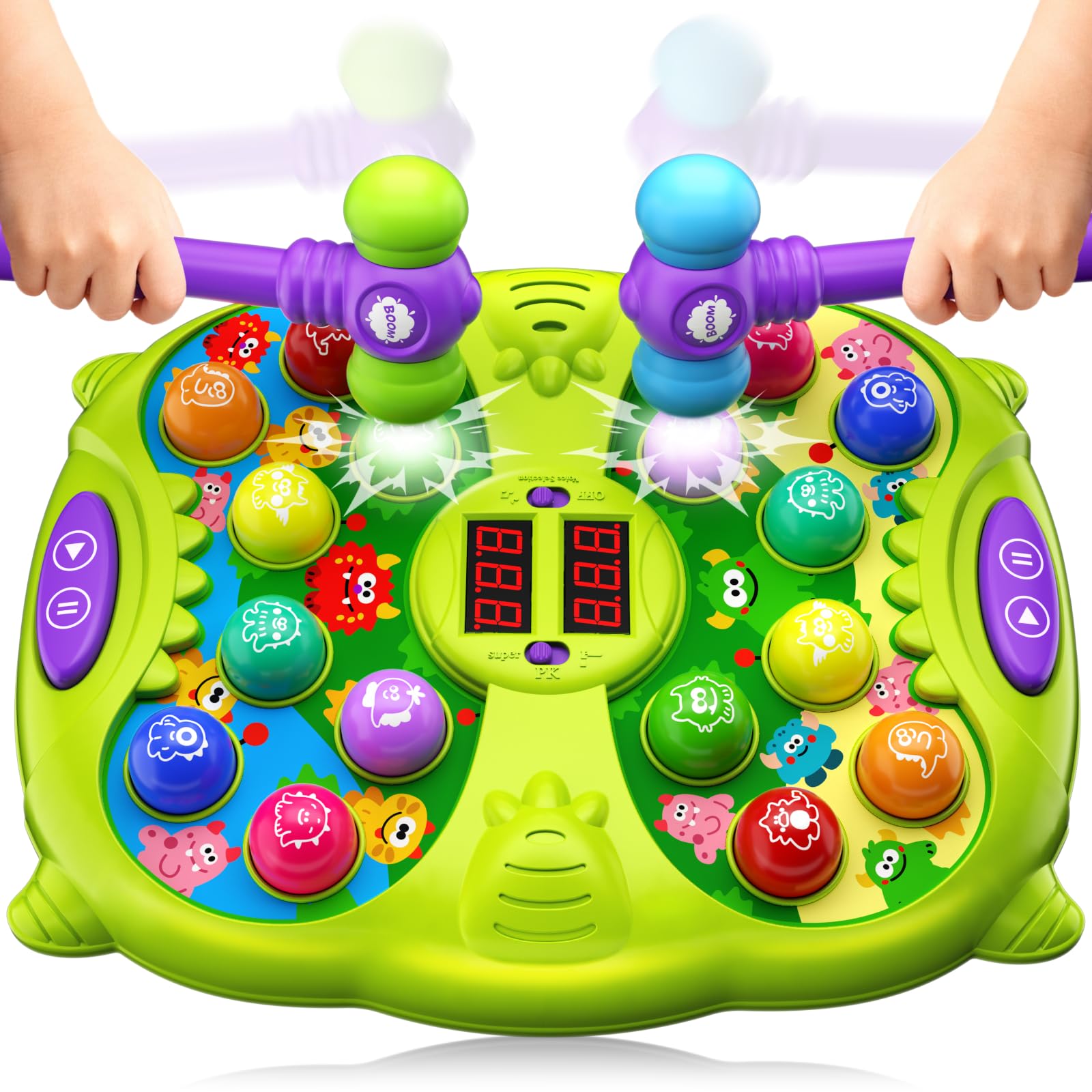 Noltola Whack Game Mole for Toddlers, Pounding Toys for Kids Ages 3-12