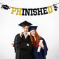 Phinished Banner, Class of 2026 Master Doctor Degree, Congrats Phd College Graduation Party Decoration Supplies, Gold and Black Glitter