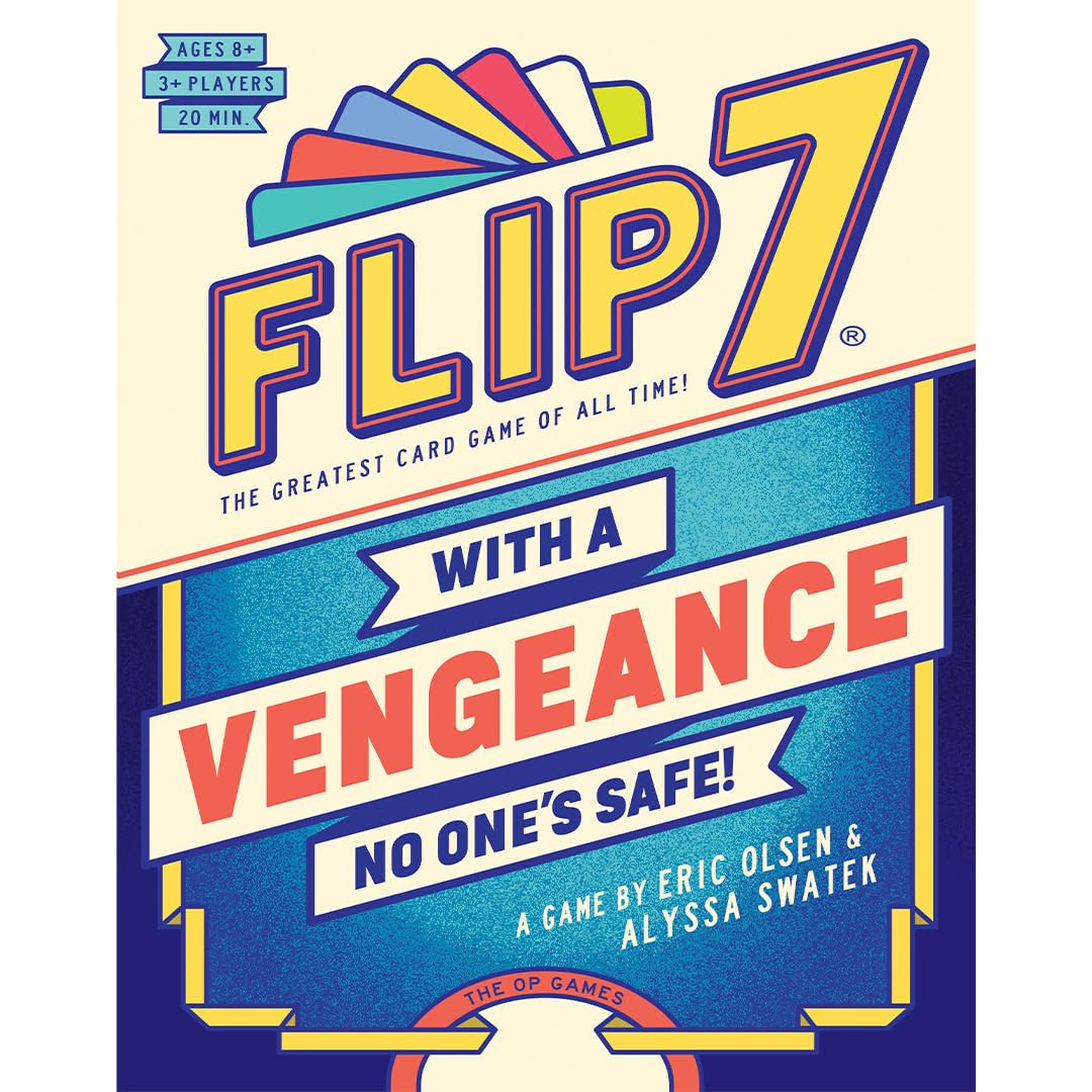 Flip 7: with a Vengeance, Addictive Press Your Luck Game, New Special Action Cards & Negative Modifiers, Sequel to the Classic Fast-Paced, Easy