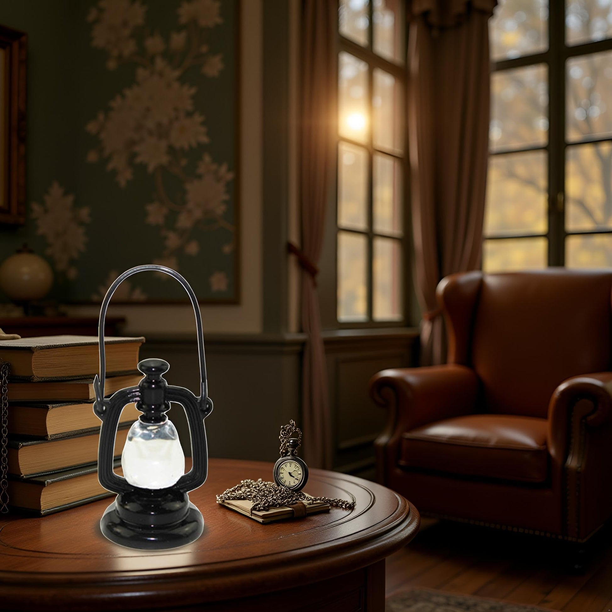 Black Decoration Accessories, 1:12 Dollhouse Miniature Scene Model Hurricane Lantern Play, Accessories (23 x 43 mm),Decorations,This Product is not