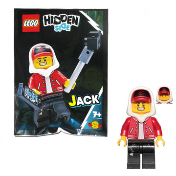 LEGO Hidden Side Minifigure - Jack Davids (Red Jacket, Backwards Cap and Dual Faces) with Ghost Smartphone 70437