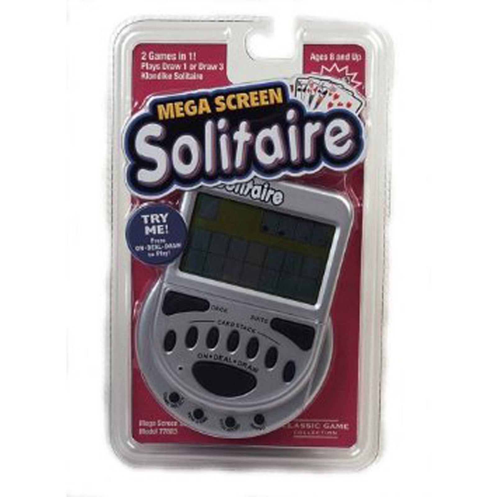 Solitaire Handheld Electronic Game Mega Screen Travel Games Batteries Included ,#G14E6GE4R-GE 4-TEW6W253692