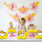 8 Pcs Lazy Egg Birthday Party Decoration, Egg Theme Honeycomb Centerpieces 3D Double Sided Table Decorations, Photo Booth Props for kids Birthday