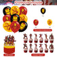 PINUO ???????? ?????? Birthday Party Decorations,Iron Hero Party Supplies Includes Cartoon Iron Hero Birthday Banner Balloons Cupcake Toppers Cake Topper
