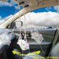 Car Swing Set with 2 Clips for 17cm Dolls for Car Visor Fittings Car Ornament for Blind Box Doll Fans,Collectors (Pink)