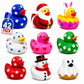 4E's Novelty Rubber Ducks for All Holidays, Bulk Pack of 42 - Includes 6 of Each Holiday, Patriotic July 4 Ducks, Halloween Ducks, Bath Toys for Kids