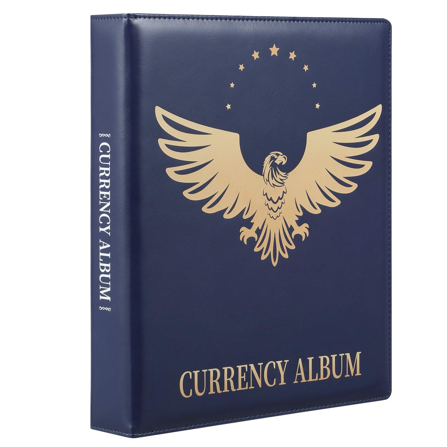 MUDOR Currency Album, 90 Pockets Banknote Collection Book for Bills,Blue