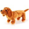 ZJoey Dachshund Dog Plush Stuffed Animal Sausage Dog Soft 3D Pom Plush for Girls Birthday Xmas Bedtime Gift Bed Rest Chair Bolster Nursery Decoration